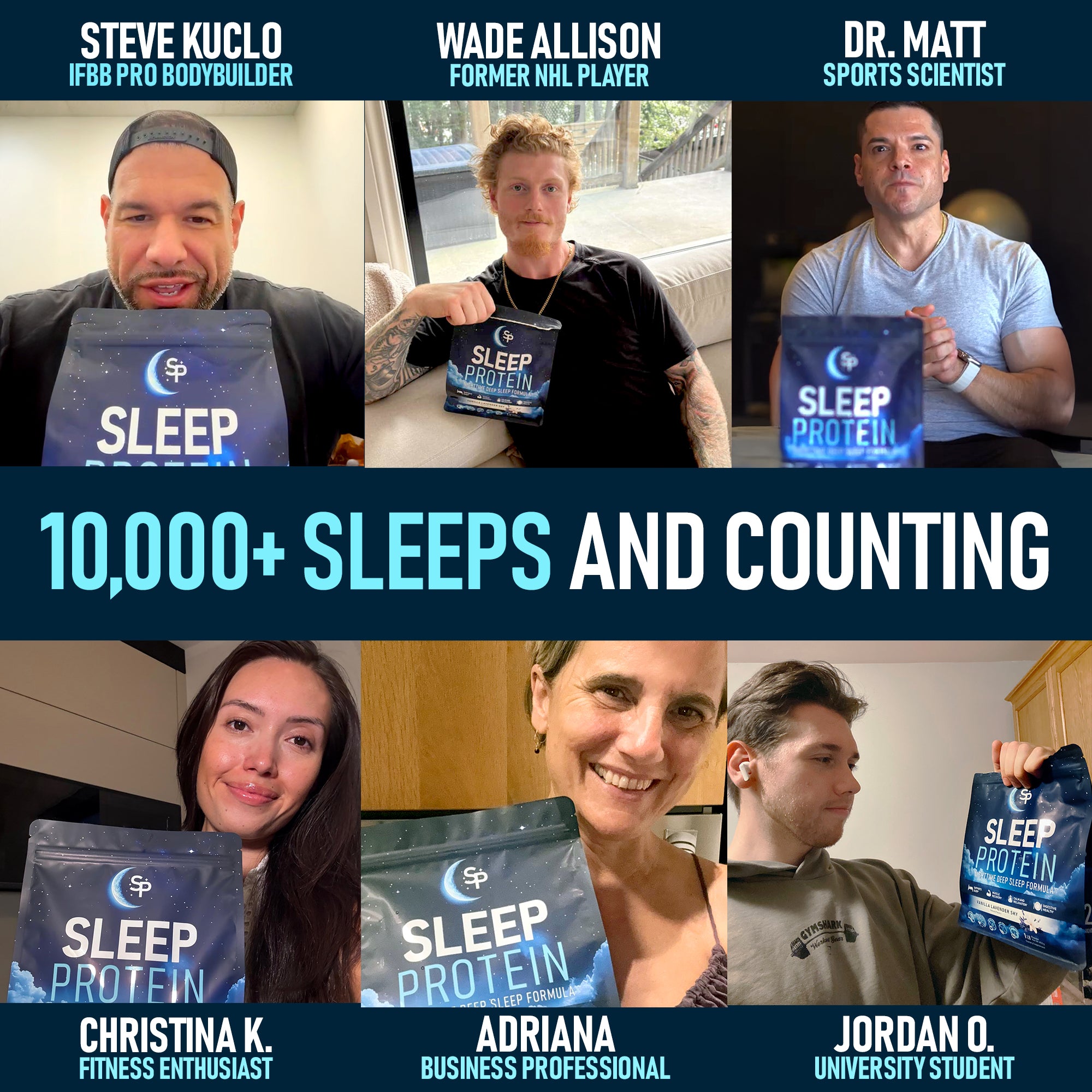 Sleep Protein™ The First High Protein Magnesium Sleep Aid Calm Drink, Melatonin-Free, Natural, Non-Habit Forming Sleep Ingredients + GLP-1 Nighttime Protein Muscle Support